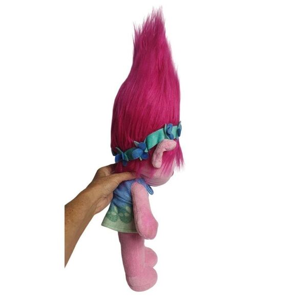 Trolls Poppy Hug 'N Plush 24" Large Pink Poppy Stuffed Toy Doll Dreamworks 2016 - Picture 8 of 9